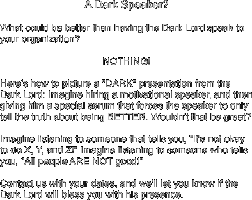 A Dark Speaker?